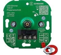 EHMANN 3900x0700 T39.07 Variateur encastré 230 V 50 Hz Puissance : LED 3-35 W 7-110 W VA avec Adaptateur programmateur