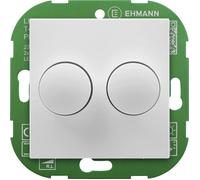 Ehmann 4295x0700 Variateur rotatif Adapté pour ampoule: Lampe LED, Ampoule électrique, Lampe halogène blanc (RAL 9016)