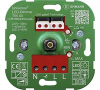 EHMANN 5500x0000 T55.00 Variateur universel professionnel avec technologie ISO-Gate avec variateur d'intensité réglable avec variateur d'intensité, puissance : LED 3-160 W, 7-400 W/VA