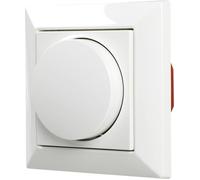 Ehmann 5591x0100 Variateur rotatif Adapté pour ampoule: Lampe LED, Lampe halogène, Ampoule électrique blanc (RAL 9016)