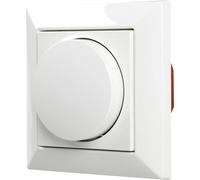 Ehmann 5591x0100 Variateur rotatif Adapté pour ampoule: Lampe LED, Lampe halogène, Ampoule électrique blanc (RAL 9016)