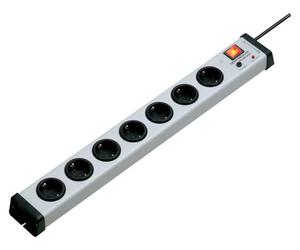 Ehmann surtension bloc multiprise 7x, 1,5m de conduite d'alimentation, gris