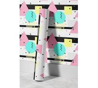 EHOMERY Kit Pour Papier Peint Pvc Adhésif Rouleau Salle de Bain Art Géométrique Adhesif Repositionnable Mural Autocollant Papier Rénovation Meubles Et D'Armoires 45x300cm