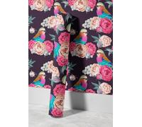 EHOMERY Papier Peint Couloir En Pvc Vinyle Enduit Art Élégant Fleurs Et Oiseaux Salon Autocollant Waterproof Papier Adhésif Décoratif Pour Murs 45x200cm