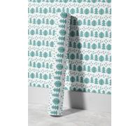 EHOMERY Papier Peint Mural Vinyle Kit Pose Intissé Noël Minimaliste Arbre de Vert Fille Pvc Adhesif Papier Pour La Rénovation Meubles Et D'Armoires 45x500cm