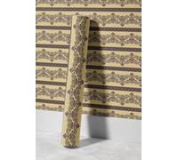 EHOMERY Papier Peint New York Adhesif Mural Cuisine Rétro Élégant Motif de Défilement Trompe L'Oeil Vinyle Pour Salle Bain Papier Moderne La Décoration Murale 45x500cm