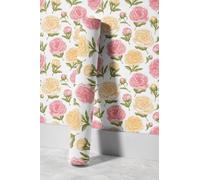 EHOMERY Papier Peint New York Hydrofuge Salle de Bain Élégance Naturelle Fleur Vinyle Adhesif Pour Meuble Papier Adhésif Imperméable Meubles 45x500cm