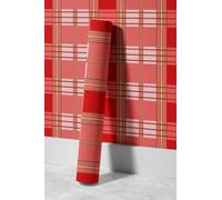 EHOMERY Papier Peint Panoramique New York L'Individualité Moderne Texture Grille Rouge Mural Pvc Adhésif Rouleau Salle Bain Film Protection Autocollant Pour Meubles 45x300cm