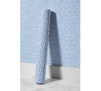 EHOMERY Papier Peint Porte Vinyle Mur Cuisine Mode Moderne Et Individualité Vertige Art Géométrique 3D Bleu Intissé Rouleau Autocollant Papier Adhésif Décoratif Pour Murs 45x300cm