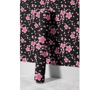 EHOMERY Papier Peint Vinyle Fleur Revêtement Mural Pvc Salle de Bain Grâce Fleurs Cerisier Rose Rouleau Tapisserie Murales New York Film Protection Autocollant Pour Meubles 45x300cm
