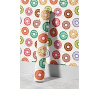 EHOMERY Papier Peint Western Intissé Fleuri Grand Motif Mignon Et Adorable Donut Vinyle Rouleau Colle Film Autocollant Pour Meubles 45x200cm