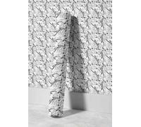 EHOMERY Papier Vinyle Holographique Adhesif Pour Meuble Rétro Et Élégant Plantes À Fleurs Peint Mural As Creation Intissé 45x300cm