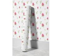 EHOMERY Rouleau Papier Peint Pvc Intissé Sans Raccord Géométrique Simple Et Frais Fleur Uni Pas Cher Cuisine Lavable Mural Papier Imperméable Résistant À L'Huile Pour Murs de 45x500cm