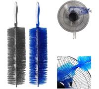EHOTER Brosse à épousseter flexible pour ventilateur 2024 - Sans démontage - Brosse de nettoyage pliable pour ventilateur - Brosse à poussière en toile d'araignée - Brosse d'angle en microfibre pour