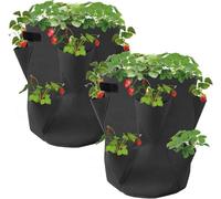 EHOTER Lot De 2 Sacs De Plantation De Jardin, Sacs De Culture pour Fraises, avec 8 Poches Latérales pour Plantation De Jardin (35X45CM)