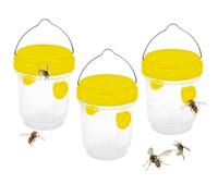 EHOTER Piège à Abeilles Polyvalent Piege A Frelon pour Bouteille Plastique Interieur Piege A Guepes Et Frelons Exterieur À Suspendre Piege pour Mouche Moucheron (3pcs)