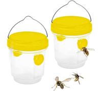 EHOTER Piege A Guepes Et Frelons Exterieur À Suspendre Piege Frelon Asiatique Piege A Mouche pour Bouteille Plastique Jardin Balcon Piege Moustique, Mouche, Moucheron (2 Pièces)