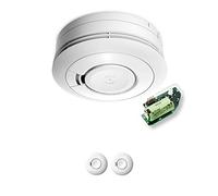 Ei Electronics 650 RF 10 Year Wireless Smoke Detector (With Solid Built-In Lithium 3 V Battery, incl. Wireless Module With Solid Built-In Lithium Battery with 10 Year Life) White, Ei 650 RF, Lot de 2