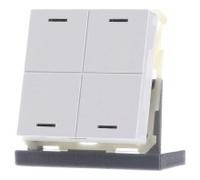 EIB, KNX, Push Button Lite 63 4 fois, RGBW, neutre, finition brillante blanc studio BE-TAL6304.01 | MDT | BE-TAL6304.01 | Détecteur de proximité
