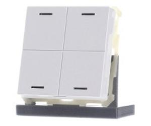 EIB, KNX, Push Button Lite 63 4 fois, RGBW, neutre, finition brillante blanc studio BE-TAL6304.01 | MDT | BE-TAL6304.01 | Détecteur de proximité