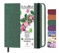Eichenblatt Carnet de croquis aquarelle carré, 100% coton, 300 g/m², sans acide, bloc aquarelle pour artistes, adultes, étudiants, 12,5 x 12,5 cm (Plumes rouges)