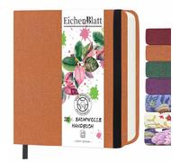 Eichenblatt Carnet de croquis aquarelle carré, 100% coton, 300 g/m², sans acide, bloc aquarelle pour artistes, adultes, étudiants, 12,5 x 12,5 cm (Turquoise)