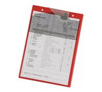 Eichner Pochette et support de documents avec fermeture velcro, cordelette et 2 compartiments DIN A4 rouge UE=10 pcs. Quantité:10