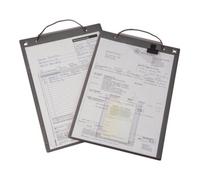 Eichner Pochette et support de documents avec fermeture velcro et 2 compartiments DIN A4 noir UE=10 pcs. Quantité:10