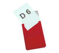 Eichner Pochette transparente magnétique Eichner en PVC rigide DIN A6 vertical 114 x 154 x 3 mm rouge Quantité:10
