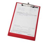 Eichner Porte-bloc Eichner A4, rouge, format 232x338 mm + pince à bloc et œillet de fixation Quantité:12