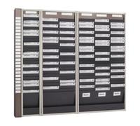 Eichner Tableau à fiches H1350xl490xP75 mm 2 rangées avec 25 compartiments Quantité:1