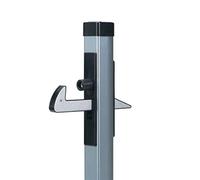 Eider Locinox Butée de portail en aluminium - attrape la partie inférieure du portail - Réglage de la hauteur du crochet : 40 mm - Caoutchouc antichoc et crochet en plastique pour éviter les rayures