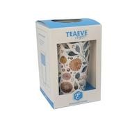 Eigenart Teaeve Linnea 80063 Gobelet à double paroi en porcelaine, avec couvercle et passoire en acier inoxydable, sans BPA, 350 ml