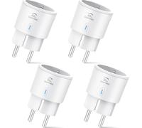 EIGHTREE ET20 Prise Smart WLAN, pack de 4, avec mesure de l'intensité,vocale & minuterie, compatible avec Alexa & Google Home.