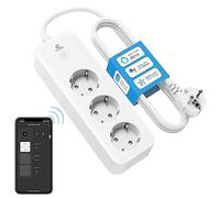 Eightree Multiprise Connectée avec 3 Prises AC, Type F Multiprise WiFi Intelligente avec Mesure de la consommation électrique et télécommande, Compatible avec Alexa, Google Home, 16A, 1,5M