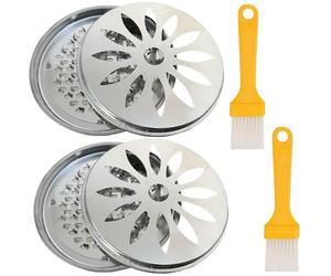 EIHI 2 Pièces Bobine spirale anti moustique, support spirale anti moustique, spirale anti moustique exterieur, support bobine anti moustique, porte encens, Avec brosse