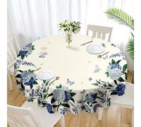 Eikione Nappe Ronde de 152,4 cm - en Polyester imperméable et Infroissable - pour Maison, Cuisine, Salle à Manger, fête, décoration intérieure et extérieure