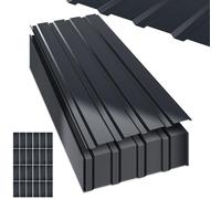 Eikuavons, 24 pièces de tôle ondulée pour toiture, dimensions 115 x 45 cm, épaisseur 0,25 mm, couleur anthracite, pour abri de jardin et carport