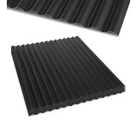 Eikuavons ASA, panneaux ondulés en kit, 5 pièces, anthracite, 117 x 93 cm, plaques de toiture de 1,5 mm, panneaux ondulés résistants aux intempéries, adaptés pour abri de voiture, serre, maison de jar