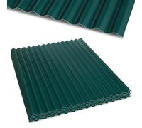 Eikuavons ASA, panneaux ondulés en kit, 5 pièces, vert foncé, 117 x 93 cm. Plaques de toiture de 1,5 mm, panneaux ondulés résistants aux intempéries, adaptés pour abri de voiture, serre, maison de jar