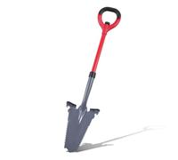 Eikuavons Bêche de drainage avec dents de scie, pelle de jardin démontable | Lame en acier au carbone avec pointe en V, manche en fibre de verre et construction démontable pour jardin, racines