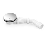 Eikuavons Bonde de douche Ø 90 mm avec système anti-odeurs et filtre à | Bonde d'écoulement de 20 l/min avec couvercle chromé, coude de vidage 40/50 mm, bonde de douche