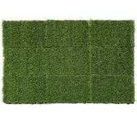 Eikuavons : Dalles de gazon synthétique clipsables, 30x30 cm, 66 pièces (6 m²) – Dalles pour terrasses et balcons avec système de drainage, aspect réaliste et montage facile, pour intérieur et extérie