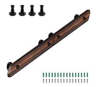 Eikuavons - Main courante en bois de pin, 120 cm - Garde-corps mural pour mur et escalier - Poignée antidérapante en bois avec supports muraux et matériel de montage - Montage latéral pour escalier et