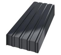 Eikuavons, plaques de toiture en tôle ondulée, épaisseur 0,25 mm, dimensions 115 x 45 cm, couleur anthracite, matériau : acier, pour une surface maximale de 12 m²