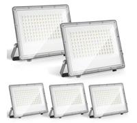 Eikuavons, projecteurs LED extérieurs de 100W, éclairage LED étanche IP65 en aluminium pour l'extérieur et l'industrie, lumière blanche froide 6000K, lot de 5