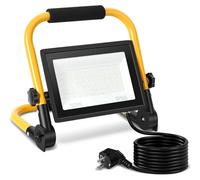 Eikuavons propose 5 projecteurs LED de construction de 50W, 4000 lumens, 6500K, haute performance, avec trépied et câble de 3 mètres, pour usage industriel, en extérieur, lumière blanche froide