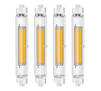 EIMOPE Ampoules R7S led 118mm Dimmable 30w, 3000LM, Blanc Naturel 4000K Ampoules R7S LED COB Double Ended 118mm 30w Remplace 200W 300W Ampoules Halogènes, Éclairage à Faisceau 360 °, Paquet de 4