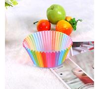 EIMSOAH 100 Pièces 100 Pièces Gobelets de Cuisson en Papier coloré pour | Matériau de qualité alimentaire, absorbant la graisse, passe au four, fête d\'anniversaire, fête prénatale, présentoir à