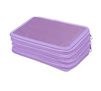 EIMSOAH Trousse à Crayons Portable en Tissu Oxford, Pochette à 72 Fentes pour Pinceaux à Aquarelle, Organisateur D'outils de Maquillage de beauté (Violet)